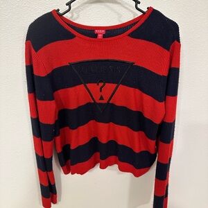 Guess Red and blue Knit Top